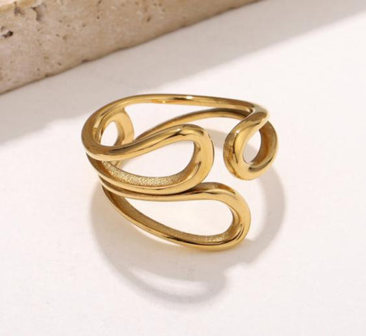 Sculpted Flow Ring