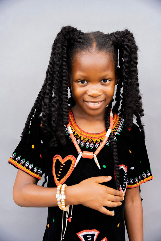 Ensemble traditionnel rose et blanc pour enfant